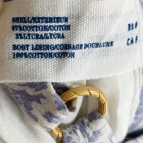 Anthropologie Leifsdottir Bustier Lace Up Floral Dress Sz 2 Cottagecore - Picture 6 of 6